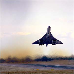 Concorde taking off from Birmingham, October 2003, by Garry Chiles from the UK