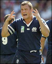 Scotland's Gordon Bulloch shows his frustration