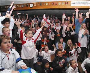 Chobham Rugby Club celebrate England's win