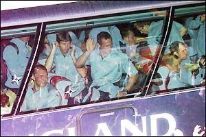 The players wave to the crowds