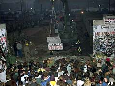 The Berlin Wall is demolished
