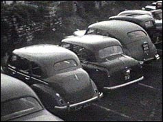 Cars during the petrol shortage