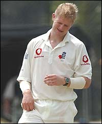 Matthew Hoggard frowns