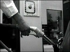 Fuel pump at petrol station