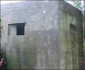 This pill-box was added to the castle by the Home Guard in 1940 for military purposes