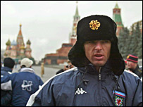 Wales captain Gary Speed in Red Square