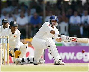 Mark Butcher stands firm at the crease