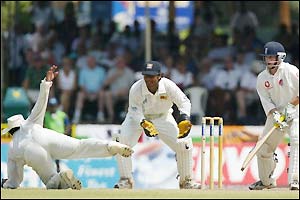 Chris Read is caught for a duck