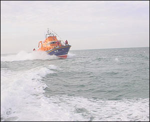 Capable of a top speed 27 knots, the RNLB Christopher Pearce shows what it can do