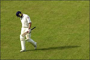 Andrew Flintoff is dismisses for 19