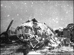Plane wreckage at Munich airport