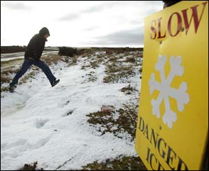 Stanhope in Durham was covered in snow on Sunday
