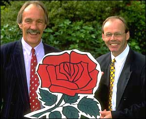 Clive Woodward (right) is announced as the new England coach in September 1997