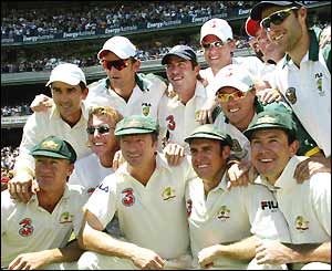Australia team gather for a group portrait