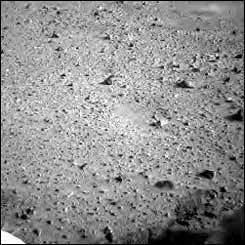 Rocks scattered around beside the Spirit lander.