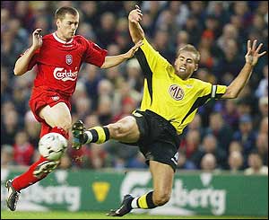 Michael Owen returns to the Liverpool side after an injury lay-off