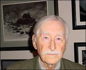 Sir Kyffin Williams and his picture Llangwyfan Church