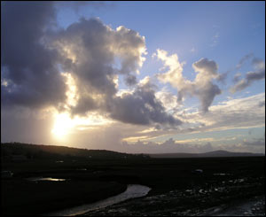 Dramatic clouds from Crofty in north Gower looking towards the Burry Inlet (Anthony Phillips)