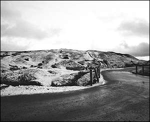 Bleak conditions on the drive from Rassau to Llangynidr, taken by Ryan Dodgson, who is originally from Blackwood