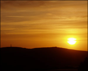 Natalie Gray, a student at Aberystwyth University, captured this lovely sunset over Pen Dinas 