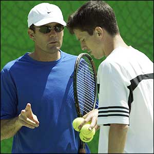 Paul Annacone (left) and Tim Henman