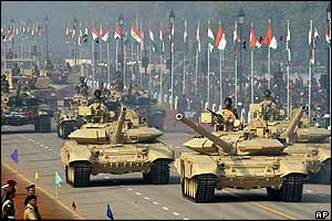Russian-built tanks at the parade