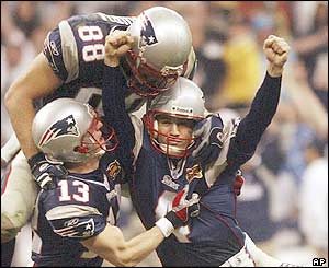 Adam Vinatieri is congratulated