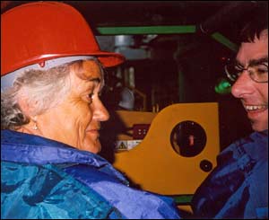 Wendy Jones sent in this picture of her brother's partner Catherine on a visit to the Llechwedd Slate Caverns