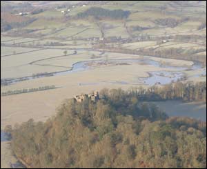 Taken from a hot air balloon over Carmarthen on a recent cold Sunday morning (W Hicks)