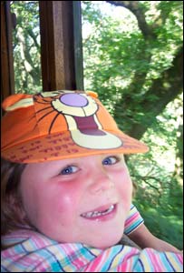 William Poucher's foster daughter enjoying the train at Tal-y-lyn in mid Wales