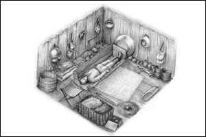 Artist's impression of Saxon burial chamber