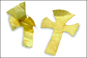 Gold foil crosses