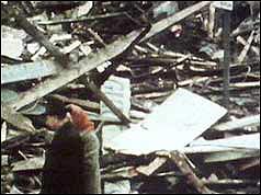 Wreckage of McGurk's bar