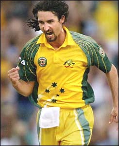 Gillespie celebrates a key scalp