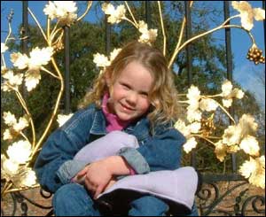 Paul Williams' daughter Hattie at St Fagan's on 7 February 