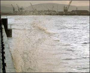The marina promenade in Swansea (sent by Peter Dalling)
