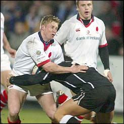Ulster's Paul Steinmetz in action at Ravenhill