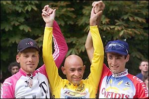 Marco Pantani, Jan Ullrich and Bobby Julich