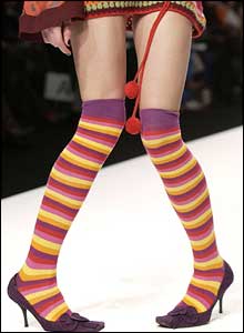 Coming next Autumn...stripy socks, according to designer Ronit Zilkha