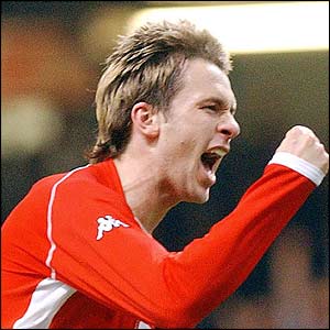 Gareth Taylor scores a fourth for Wales