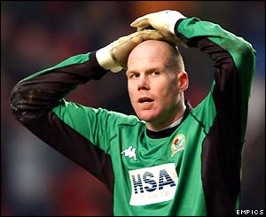 Brad Friedel holds his head in his hands after conceding a late winner