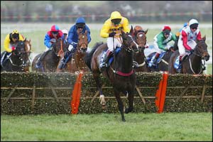 Monkerhostin and Richard Johnson win in the Coral Cup