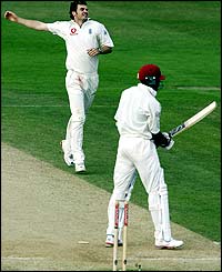 James Anderson dismisses Jermaine Lawson