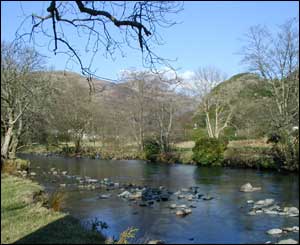 This is a photo of the river at Beddgelert, as captured by David Perrin, who lives in Liverpool