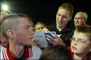 Cormac signs autographs before last year's All-Ireland Final