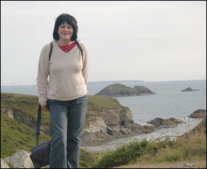 Janet from Brynrefail on a recent weekend break in Solva, sent by her partner Wilf Jones