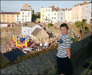Margaret Thomas took this picture of grandson Ben Millar at Tenby's Summer Spectacular event 
