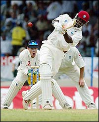 Chris Gayle hits the ball for six