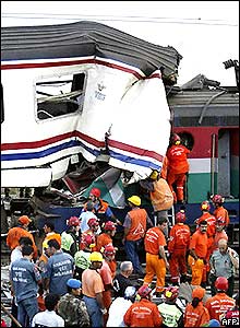 Train wreckage near the village of Tavsancil, in north-west Turkey