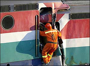 Rescue worker near the village of Tavsancil, in north-west Turkey